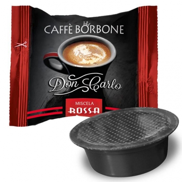 Capsule DON CARLO caffè Borbone miscela ROSSA (cialde caffè compatibili  LAVAZZA MODO MIO)