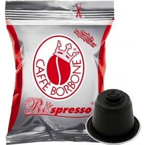Capsule RESPRESSO caffè Borbone miscela ROSSA (cialde caffè compatibili  NESPRESSO)